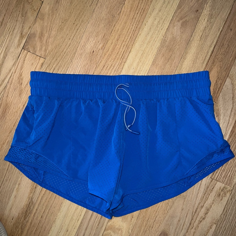Royal blue running shorts